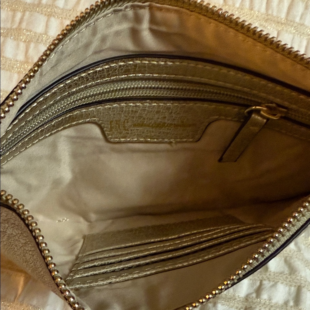 INC International Concepts Metallic Gold Wristlet - Picture 6 of 9